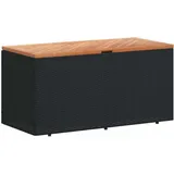 furnicato Gartentruhe 110 x 50 x 54 cm Schwarz