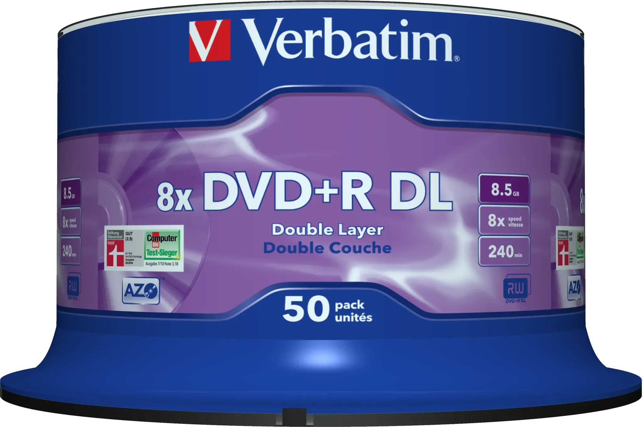 Verbatim 50 x DVD+R DL - 8.5 GB (240 Min.) 8x