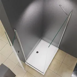 Buylando Cornelia 120x90x195 cm Eck Duschkabine inkl. Duschtasse