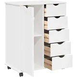 vidaXL Rollschrank 63,5 x 39 x 79 cm Weiß