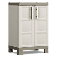 Keter Excellence Kunststoffschrank, niedrig, beige/Taupe, 65 x 45 x 97 cm