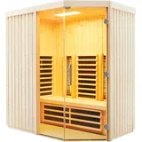 Infraworld - TrioSol Unica 3 Infrarotkabine mit 2 ABC-Strahler wählbar in Fichte/Espe/Zirbe Breite: 179 cm - Holzart: Zirbe