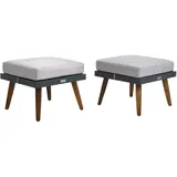 Estexo Gartenhocker Hocker2er Set Anthrazit