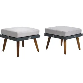 Estexo Gartenhocker Hocker2er Set Anthrazit