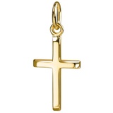 JEVELION Kreuzanhänger Kleiner Kreuz Anhänger 750 Gold (Goldkreuz, für Damen und Kinder), Goldanhänger - Made in Germany