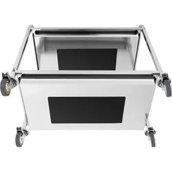 Royal Catering Servierwagen - Edelstahl - 2 Mulden - Ablagen: 84 x 44 cm - 320 kg -