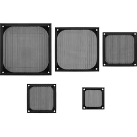 InLine Lüftergitter, Aluminium Filter, 120x120mm, schwarz