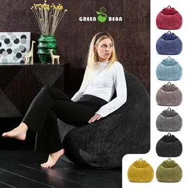 Green Bean Sitzsack Schwarz,