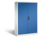 C+P Stahlschrank Metall 120,0 x 50,0 x 195,0 cm lichtgrau/enzianblau 4 Fachböden