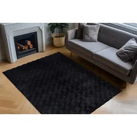 Kayoom Teppich KAYOOM "Royal Glow 825", anthrazit, B:120cm H:30mm L:170cm, Polyester, Teppiche, Teppich, Auch in rund, Hochflor, Modernes Muster, Vegan