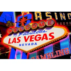 Fototapete PAPERMOON "Las Vegas", bunt (mehrfarbig), B:4m L:2,6m, Vlies, Tapeten