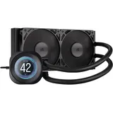 Corsair Nautilus 240 RS LCD Flüssig-CPU-Kühler – 2,1-Zoll-IPS LCD-Bildschirm, 240mm AIO, Einfache Daisy-Chain-Verbindungen, Intel LGA 1851/1700, AMD AM5/AM4 – Enthält 2X RS120-Lüfter – Schwarz