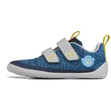 Affenzahn Barfußschuh Knit Happy mit Klettverschluss, Vegan, rutschfest, Flexibel, Reflektierend, besonders leicht in Größe 21-32 Pinguin - Blau 22 EU