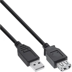 InLine USB 2.0 Verlängerung - Stecker / Buchse - Typ A - schwarz - 0,5m