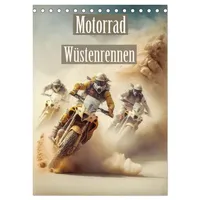 Calvendo Motorrad Wüstenrennen (Tischkalender 2026 DIN A5 hoch), CALVENDO