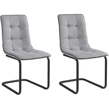 Home4You 2er Set, Hellgrau - Schwarz matt - - - 2er Set