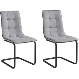 Home4You 2er Set, Hellgrau - Schwarz matt - - - 2er Set