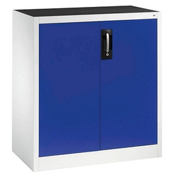 CP Stahlschrank 8821-000 S10203 lichtgrau, enzianblau 93,0 x 50,0 x 100,0 cm, aufgebaut