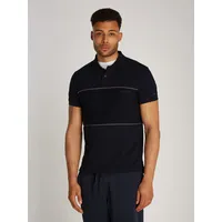 Tommy Hilfiger Poloshirt »GLOBAL STRIPE BLOCKING REG POLO«, mit Logo-Stickerei und Logo-Streifen Gr. XXXL, Desert sky) , 48811318-XXXL