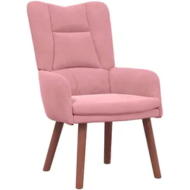 vidaXL Relaxsessel Rosa Samt 63 x 67 x 94 cm Rosa