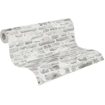A.S. Création Vliestapete Steinoptik 10 m x 0,32 m grau/weiß 388294