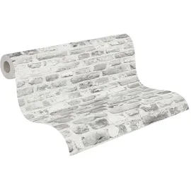 A.S. Création Vliestapete Steinoptik 10 m x 0,32 m grau/weiß 388294