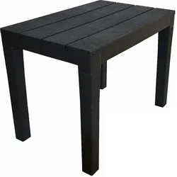 Gartentisch Bank Hocker 60x40 cm Kunststoff Anthrazit Robust Terrasse Balkon