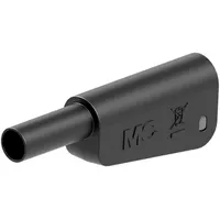 STÄUBLI SLM-4A-46 Sicherheits-Lamellenstecker Stecker Stift-Ø: 4mm Schwarz 1St.