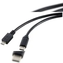 Renkforce USB-Kabel USB 2.0 USB-C® Stecker, USB-Micro-B Stecker 1.80 m Schwarz Gesamtschirm RF-5720396