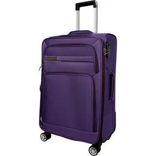 my travel bag 3090 Stoffkoffer 4-Rollen Trolley Koffer Reisekoffer Tasche Reisetasche Leicht Lila Handgepäck