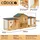 Cadoca® Hasenstall 204 x 45 x 84 cm