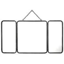vente-unique Wandspiegel 60 x 112 cm Grau/Silber