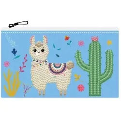 DIAMOND DOTZ® DTZ14.007 DOTZIES® Original Diamond Painting Mäppchen „Llama Party“ 21,5 x 14 cm