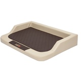 Hobbydog L Melbeb4 L 75x50 (R1) Hundebett Medico Lux (Kunstleder) Beige - Braun - Beige Ortopädische Viscomatte, L, Beige - Braun