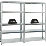 Proregal Mega Deal 2x Schwerlastregal Steel Eagle HxBxT 180 x 100 x 40 cm Fachlast 130 kg Verzinkt