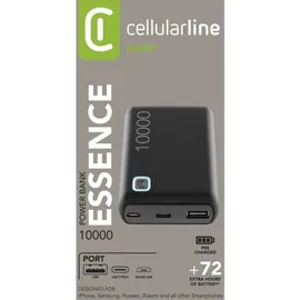 Cellular Line Cellularline Power Bank ESSENCE 10000 Portables Akkuladegerät zu 10000 mAh,