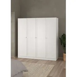 Kleiderschrank HOME AFFAIRE "Billund Aufbewahrung Kasten Schrank Stauraum", weiß, B:195,5cm H:200,1cm T:61,7cm, Spanplatte, Schränke, mit Rahmentüren, Einlegeböden, 1 Kleiderstange, B: 147 oder 195 cm