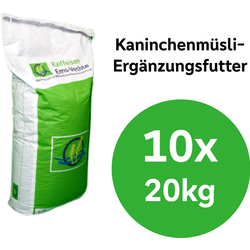 EVita Kaninchenmüsli 10 x 20kg, Kaninchenfutter Müsli für Kaninchen oh