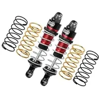 Aluminium 7075 Alloy Front Or Rear Adjustable Spring Shock 58mm For Arrma 1:18 GRANITE GROM MEGA 380-ARA2102 / TYPHON GROM MEGA 380-ARA2106 / 1:14 MOJAVE GROM MEGA 380-ARA2104 Upgrades - Red