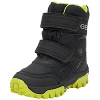 GEOX J Himalaya Boy B ABX Ankle Boot, Black/Lime, 24 EU