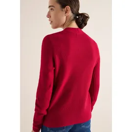 Cecil Cardigan CECIL, Damen, Gr. XXL (46), beaujolais rot, Web, 37% Baumwolle, 34% Polyacryl, 26% Polyester, 3% Elasthan, unifarben, normal normal, V-Ausschnitt, abgesteppt, Strickjacken, aus Feinstrick