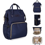 KIKKABOO Wickeltasche Siena, Rucksack, Wickelunterlage, Grifflänge einstellbar blau