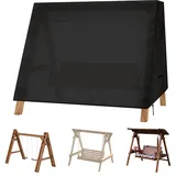 Gatphy Hollywoodschaukel Abdeckung 3 Sitzer, 216 x 140 x 170cm, mit Aufbewahrungstasche, 210D Oxford-Stoffmaterial für Terrassenschaukel Wasserdicht, Schneefest, Sonnenfest, Windfest