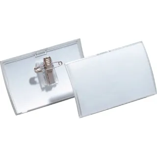 Durable Click Fold Namensschilder mit Kombiklemme 7,5 x 4,0 cm, 25