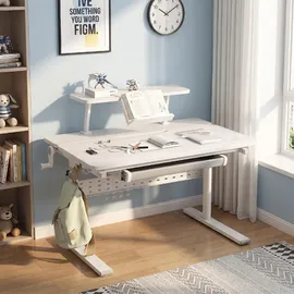 Ergo Office Kinderschreibtisch ER-483 70 x 50 cm Holz grau/weiß
