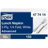 TORK 477414 Soft Lunchservietten weiß Advanced 3-lagig, = 10 à 150 Servi...