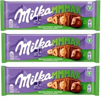 3 x Milka Max Hele Hazelnoten Noisettes Entieres MMMAX Schokolade 3x 250g.