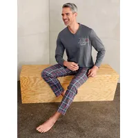 Comte d'Aulone Comte Schlafanzug in anthrazit-rot-kariert | Gr.: 52/54