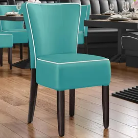 GGM Möbel Dinerstuhl Leder türkis 2er Set