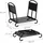 Relaxdays Kaminholzkorb klappbar Metall 44 x 52 x 31 cm Schwarz